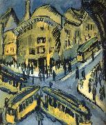 Ernst Ludwig Kirchner Nollendorfplatz oil painting artist